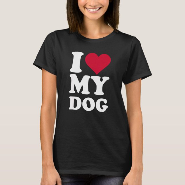 I kärlek min hund t shirt (Framsida)