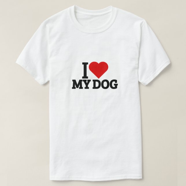 I kärlek min hund t shirt (Design framsida)