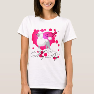 I kärlek min hund t-shirt vit pudel