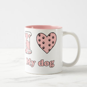 I kärlek min hund Två-Tonad mugg