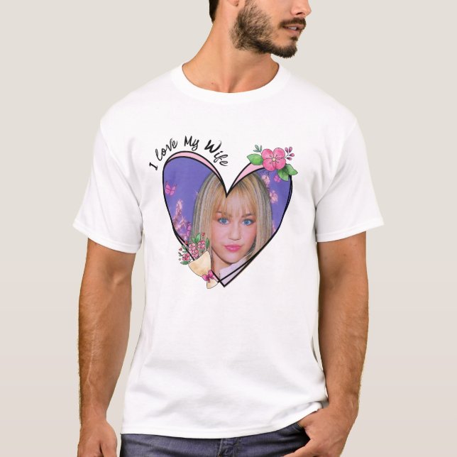 I Kärlek min hustru Heart Photo T-Shirt (Framsida)
