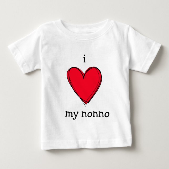 i kärlek: min icke-italienska morfar baby bodykost t shirt (Framsida)