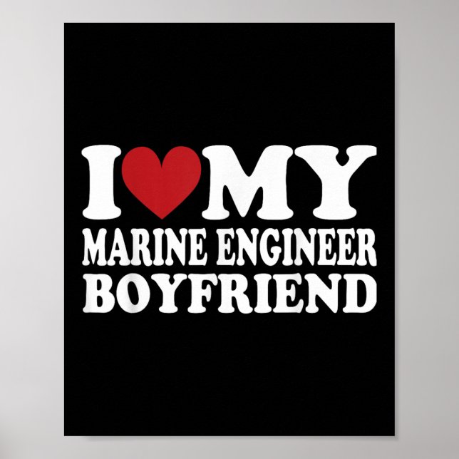 I Kärlek Min Ingenjör Boyvän Funny Girlkompis Vale Poster (Framsidan)