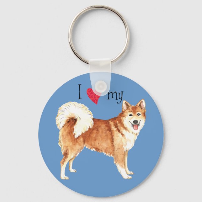 I Kärlek min isländska fårhund Nyckelring (Framsida)