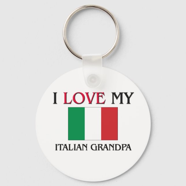I Kärlek Min italienska morfar Nyckelring (Framsida)