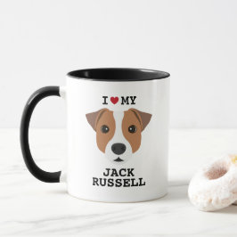 I Kärlek Min Jack Russell Hund Coffee Mugg
