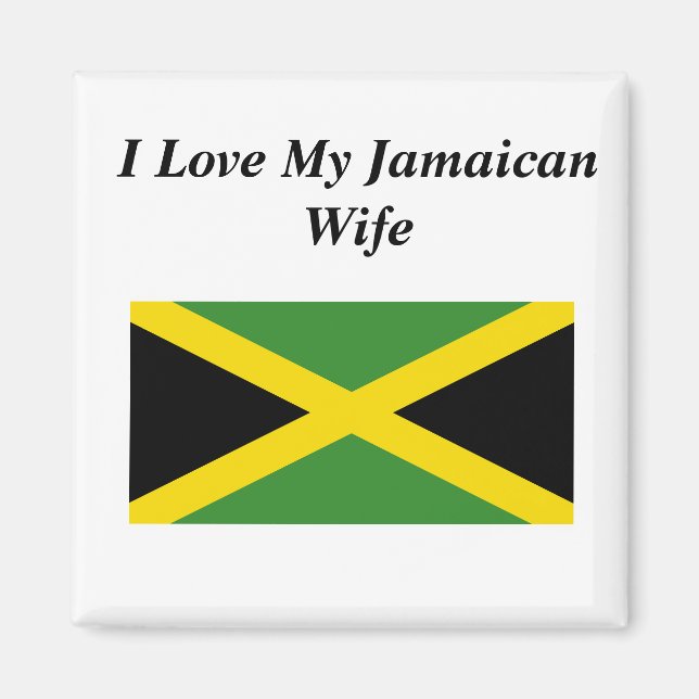 I Kärlek Min Jamaican-fru Magnet (Framsidan)