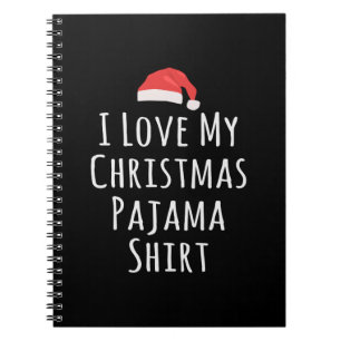 I kärlek min jul Pajama Shirt Anteckningsbok