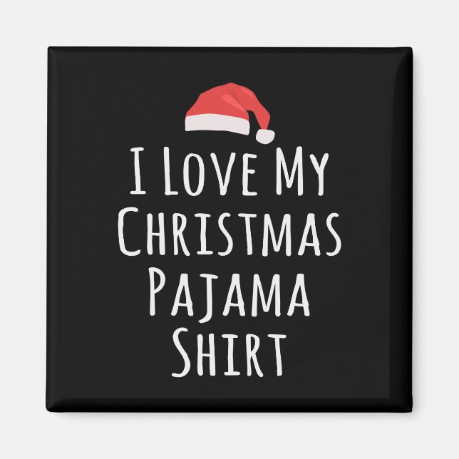 I kärlek min jul Pajama Shirt Magnet (Framsidan)