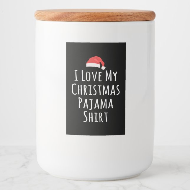 I kärlek min jul Pajama Shirt Mat Etikett (Framsida)