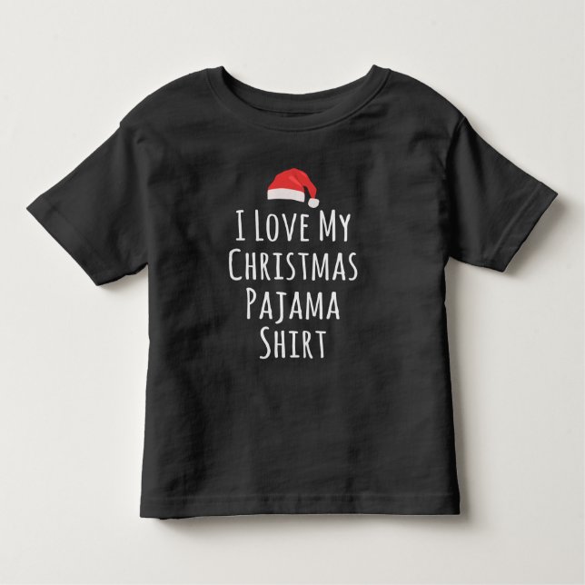 I kärlek min jul Pajama Shirt T Shirt (Framsida)