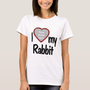 I Kärlek Min kanin - Cute Red Heart Shapto T Shirt