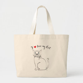 I kärlek min katt, Cute, Coola Jumbo Tygkasse