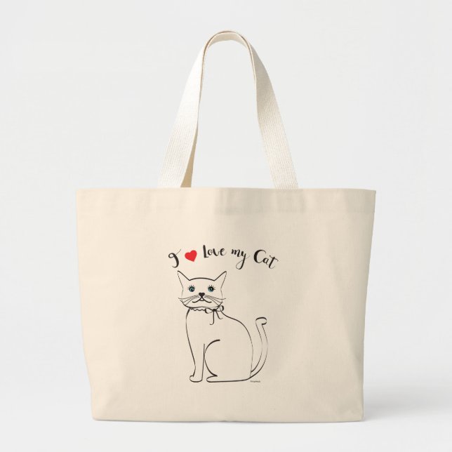 I kärlek min katt, Cute, Coola Jumbo Tygkasse (Framsidan)