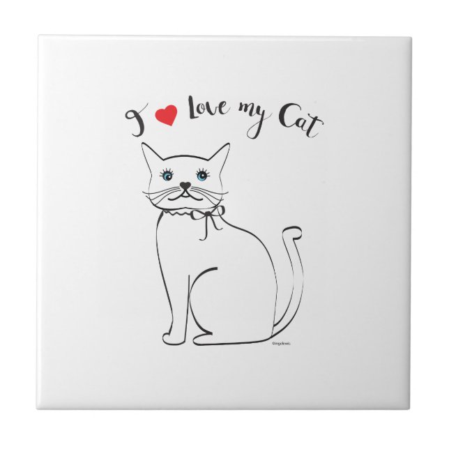 I kärlek min katt, Cute, Coola Kakelplatta (Framsidan)