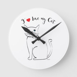 I kärlek min katt, Cute, Coola Rund Klocka