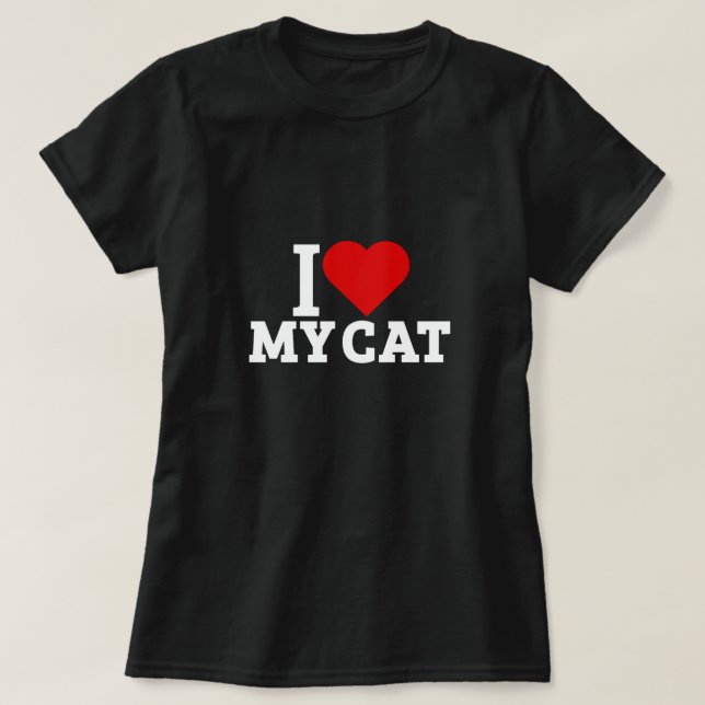 I kärlek min katt t shirt (Design framsida)