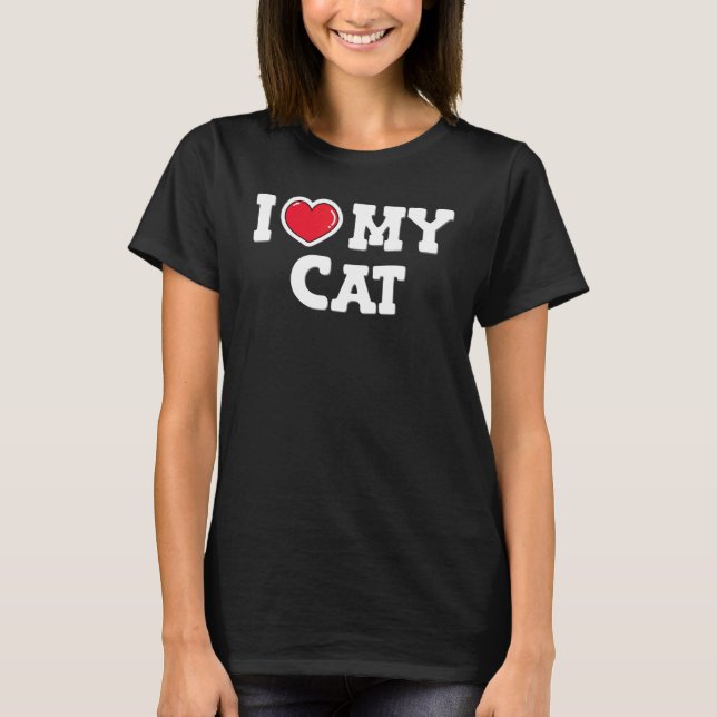 I kärlek min katt t shirt (Framsida)