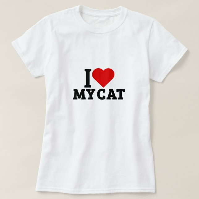 I kärlek min katt t shirt (Design framsida)