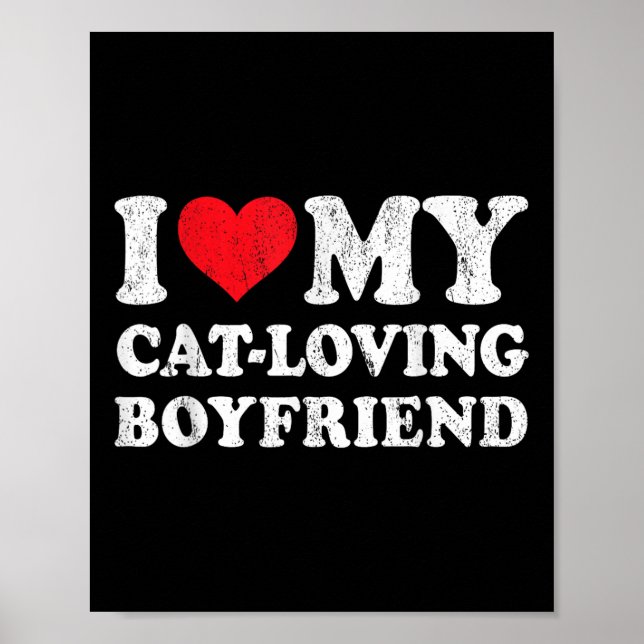 I Kärlek, min kattälskande Boykompis Funny Girlkom Poster (Framsidan)