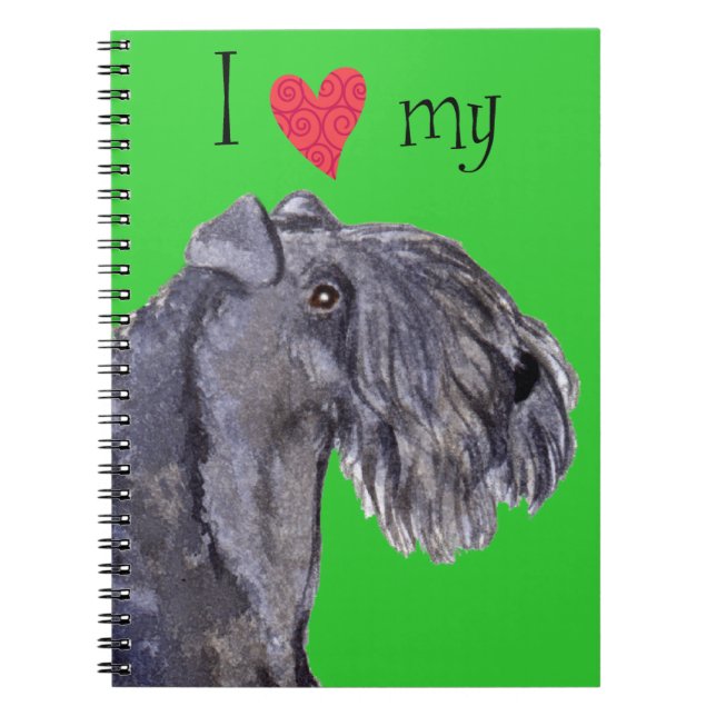I Kärlek min Kerry Blue Terrier Anteckningsbok (Framsidan)