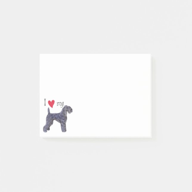 I Kärlek min Kerry Blue Terrier Post-it Block (Framsida)