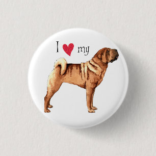 I Kärlek min kinesiska shar-Pei Knapp