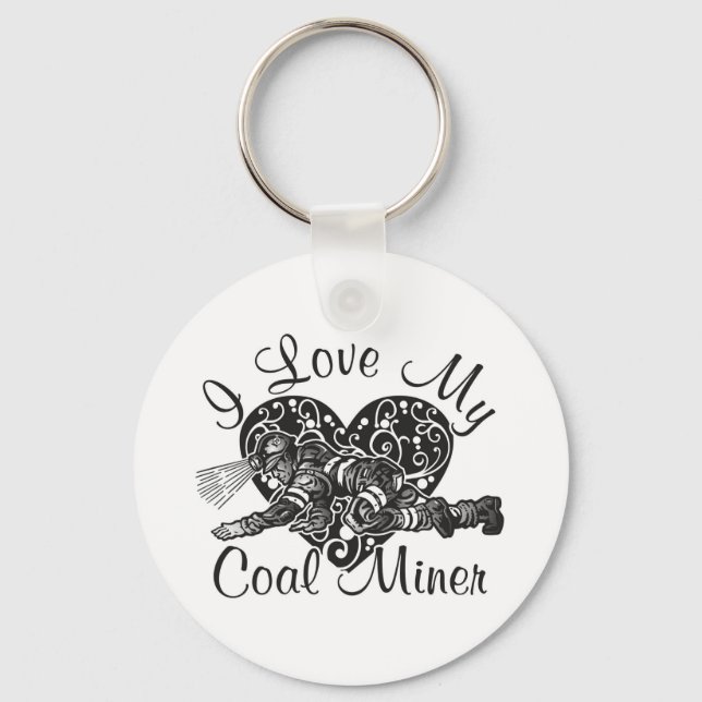 i kärlek min kolgruvarbetare nyckelring (Framsida)