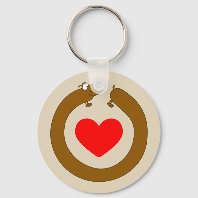 I kärlek min korv hund nyckelring (Framsida)