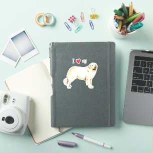 I Kärlek min Kuvasz Vinyl Sticker Klistermärken