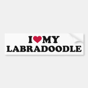 I kärlek min labradoodle bildekal