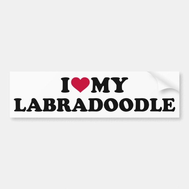 I kärlek min Labradoodle Bildekal (Framsidan)