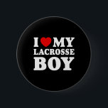 I Kärlek, min Lacrosse Boy jag Heart min Lacrosse  Knapp<br><div class="desc">I Kärlek,  min Lacrosse Boy jag Heart min Lacrosse Boy</div>