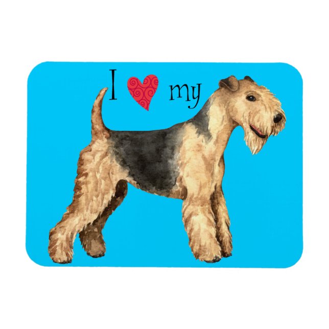 I Kärlek min Lakeland Terrier Magnet (Horisontell)