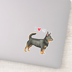 I Kärlek min Lancashire Heeler Vinyl Sticker Klistermärken