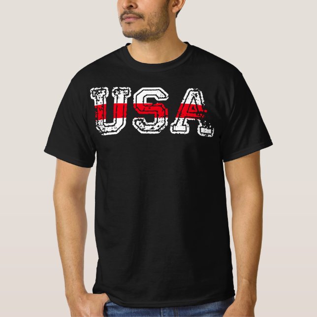 I kärlek min land USA manar T Shirt (Framsida)