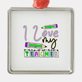 I Kärlek Min lärare Julgransprydnad Metall