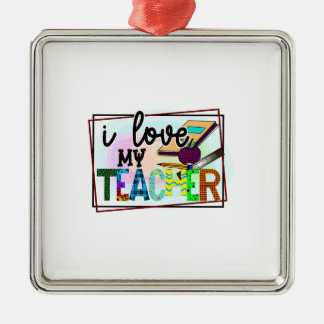I Kärlek Min lärare Julgransprydnad Metall