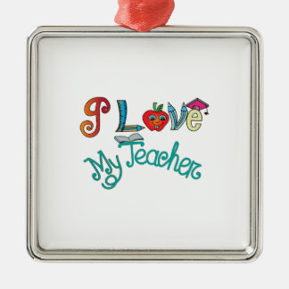 I Kärlek Min lärare Julgransprydnad Metall