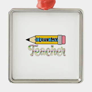 I Kärlek Min lärare Julgransprydnad Metall