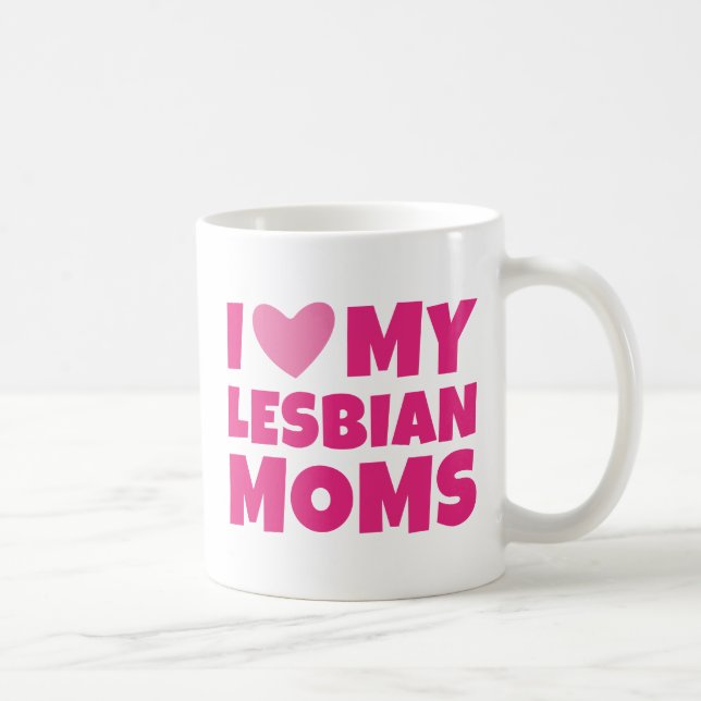 I Kärlek Min Lesbisk Mammor Kaffemugg (Höger)