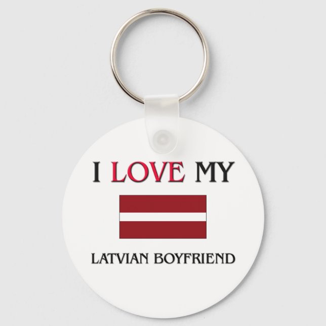 I Kärlek Min lettiska boyvän Nyckelring (Framsida)