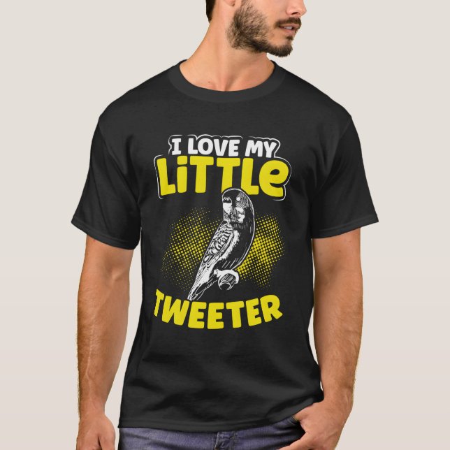 I Kärlek Min lilla tweetbackprint Budgie T Shirt (Framsida)