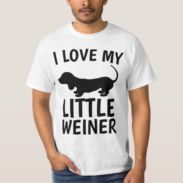I KÄRLEK MIN LITTLE WEINER HUND T-Shirts (Framsida)