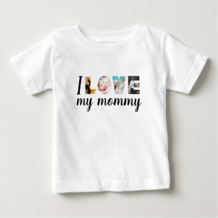I kärlek min mamma fotot på brev vit t shirt