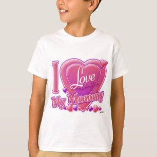 I Kärlek Min Mamma/lila - hjärtat Tee