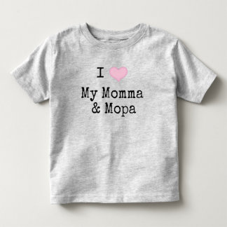 I Kärlek Min mamma & Mopa (ej binär/könsneutral) T Shirt