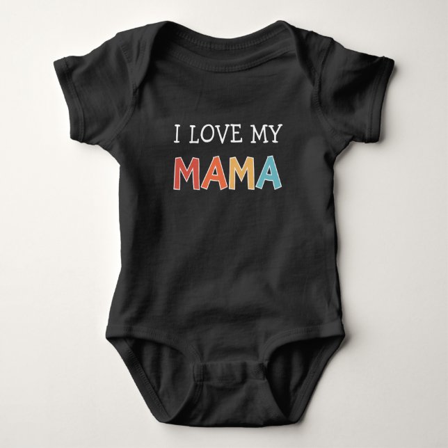 I Kärlek min Mamma Retro Cute T Shirt (Framsida)