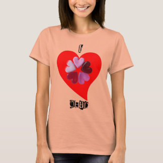 I Kärlek Min man anpassningsbar Burnout Tee