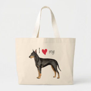 I Kärlek min Manchester Terrier Jumbo Tygkasse
